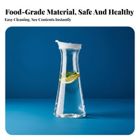 Food Grade Material Plastic Water Pitcher with Lid Shatterproof Plastic Pitcher with Lid Long-Lasting for Families, Kitchen, Dining Table