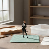 1/64 Scale Hand Painted Miniature Standing Woman Sturdy Upright Female Figure Figurine High Detail Display Item for Hobbyists