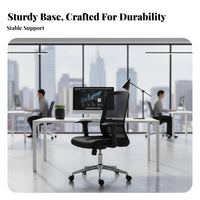 Ergonomic Design Sled Base Mesh Chair Support Office Furniture Padded Seat Conference Seating Fixed Armrests for Visitors, Students, Meeting Room, Reception Area, Library