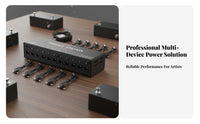 10 Output Effects Power Supply Low Noise Isolated Guitar Effects Power Supply Short Circuit Protection Musical Instrument Accessory for Guitarists