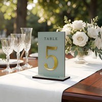 Reusable Minimalist Wood Table Number Holder Art Moderne Design Wooden Table Number Card Easy to Set up Wooden Place Card Holder Polished Edges for Party, Banquet