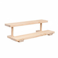 Stable and Sturdy Wooden Step Shelf Easy to Clean Countertop Perfume Stand for Collectors, Dressing Table, Shop Counter
