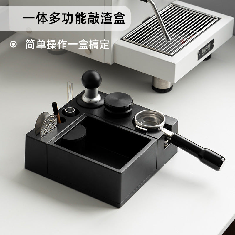 ABS Espresso Tamper Storage Rack with Knock Box