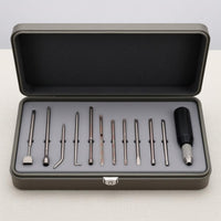 Long Metal Shafts Grand Piano Adjustment Kit Black Cylindrical Handles Piano Regulation Kit Textured Grip