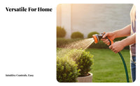 Thumb Push Control 10-Function Spray Nozzle Long-Lasting Garden Hose Nozzle Leak-Proof for Car Owners, Gardening, Patio Cleaning