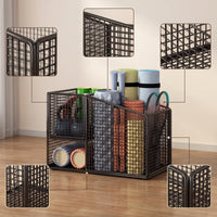 Exercise Mat Storage Rack Space-Saving Rolling Exercise Mat Cart Compact Metal Storage Rack with Wheels for Fitness Enthusiasts, Home Gym