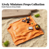 Miniature Camping Set Photography Prop Camping Couple Miniature Scale Model Figures Collector's Item Tiny Scene Props