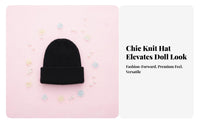 Miniature Doll Hat Cute Knit Hat for Dolls outfitup Knitted