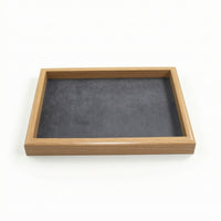 Jewelry Display Tray Slim Wooden Jewelry Tray Flat Soft for Dresser, Countertop