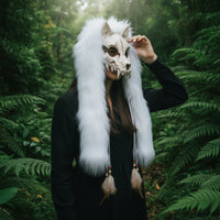 Wildlife Headpiece Realistic Wolf Headpiece Wearable for Medieval Roleplayers