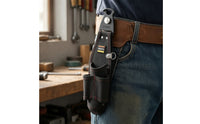Quick-Attach Rotating Tool Pouch Heavy-Duty Waist Tool Pouch Compact Drill Pouch Lightweight for Electricians, Installers, Repair Technicians