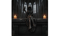 Reaper Statue with Bird Hooded Gothic Statue Black Decor for Halloween, Bookshelf