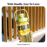 Food-Grade Material 800ml Two-Way-Use Lid Bottle Complimentary Large Capacity Water Bottle with Straw Leak-Proof for Commuters, Travel
