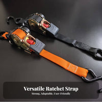 Tangle-Tangle-Less Automatic Tie-down Strap Rust Resistant Hooks Automatic Retracting Tie Downs Easy Release Mechanism for Movers