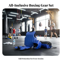 Adjustable Straps Sanda Fighting Gear Set Wear-Resistant Full Body Spar Arena Set Triple Layer Padding Full Body Spar Arena Protective Gear Reinforced Stitching for Adults, Teen, Beginners, Competition, Dojo, Gym