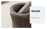 Stone Pestle, Manual Garlic Crusher, Multi-Functional Herbal Medicine Grinder, Durable Kitchen Tool