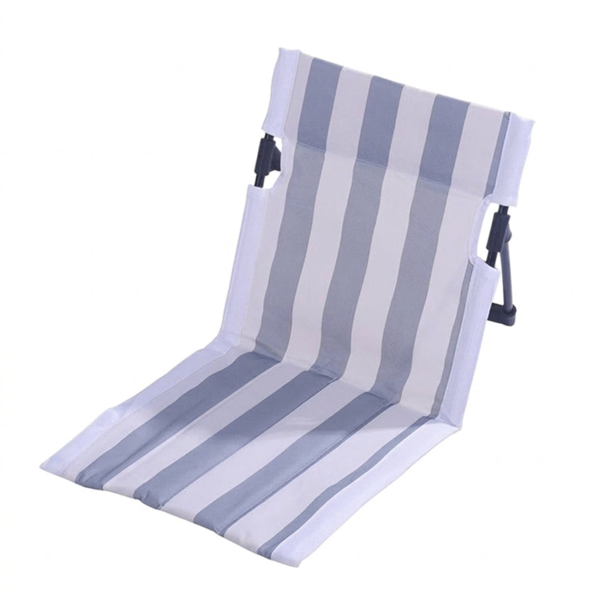 Portable Lounge Chair Cushion with Backrest Padded Foldable Lounge Chair Cushion Lightweight Outdoor Seat with Triangular Frame Compact for Camping