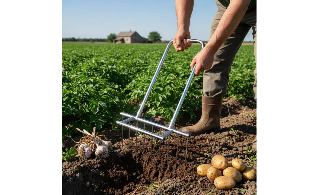 Garlic Digging Fork Digging Fork Labor Saving Agricultural Implement for Gardeners
