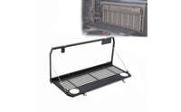 Fold-down Foldable Tailgate Table Heavy-Duty Tailgate Table with Cup Holders Space-Saving Folding Storage Rack Powder-Coated for Overlanders, Campers, Tailgating, Camping, Roadside Prep