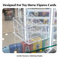 Acrylic Card Display Stand Space Saving Trading Card Storage Box Easy Access Desktop Postcard Display for Collectors, Game Room