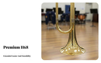 Loud Clear Tone School Band Bugle Easy to Play Bugle Brass Instrument Bright and Powerful Sound Alert Brass Instrument Lightweight for Beginners, Musicians, Performances, Ceremonies, Music Practice, Festivals