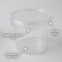 3L Storage Container with Lid and Carry Handle, Clear PP Bucket for Household and Garden Use, Multipurpose Storage Bin with Secure Lid