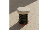 Stool Seat Cushion Cover Jacquard Round Stool Cover with Elastic Anti-Slip Bedding for Camping, Camping