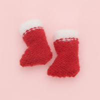 Mini Stocking Ornaments Fuzzy Christmas Sock Textured for Crafters