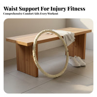 Soft Spring Waist Hoop Elastic clothCovered Hoop Comfortable to Wear Workout Gear Self-Locking Metal Joint