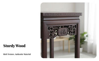 Chinese Design Ornate Pot Stand Floor-Standing Tall Plant Pedestal Minimalist Design Home Furnishing Stable Structure for Admirers of Traditional Furniture, Gardeners, Living Room, Entryway, Hallway, Balcony