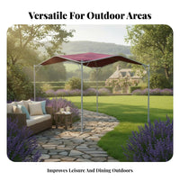 Swan Arched Design Gazebo Rainproof Outdoor Event Shelter Waterproof Outdoor Dining Canopy for Business Owners, Homeowners, Backyard, Garden, Poolside