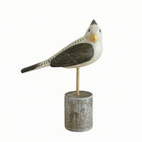 Tabletop Bird Ornament Hand-Painted Carved Wooden Bird Decor Farmhouse House Decoration