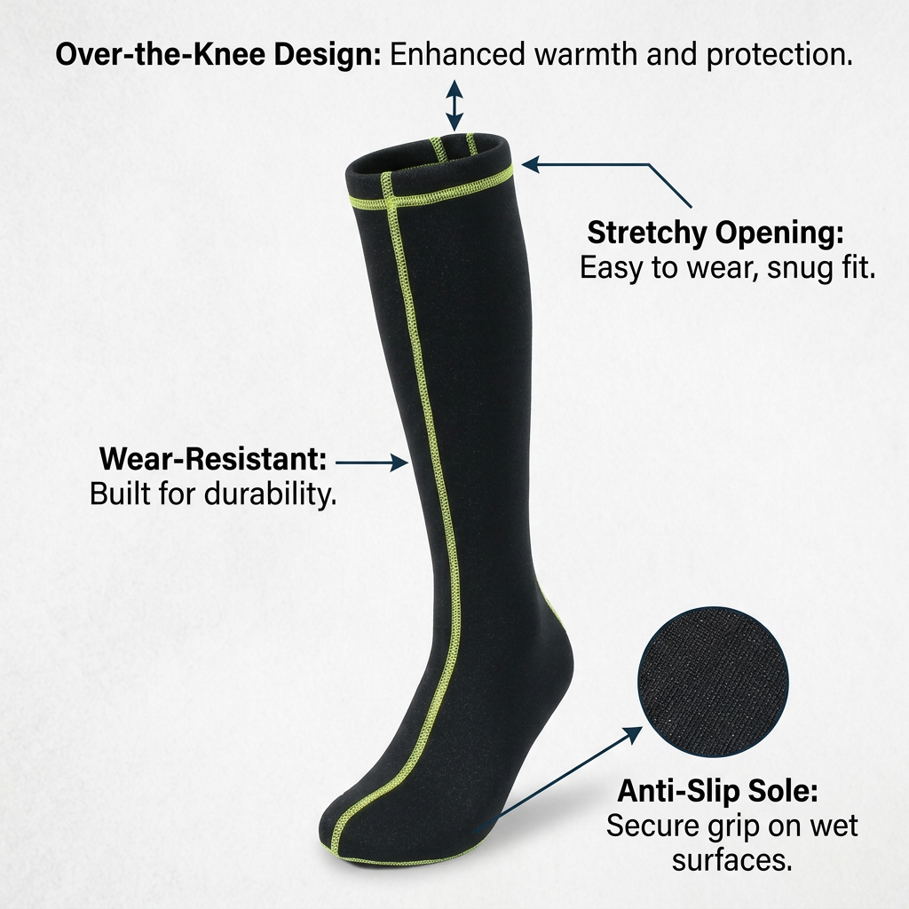 Neoprene Diving Socks, Snorkel Gear, Beach Footwear, Scuba Accessories, Water