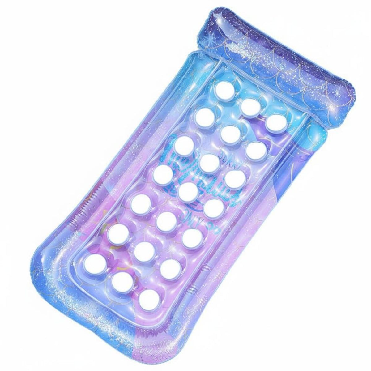 Thickened PVC Material Mermaid Glitter Pool Inflatable Lounger Lightweight and Portable Sequin Inflatable Lounger Ing Mattress Easy To