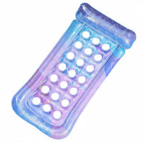 Thickened PVC Material Mermaid Glitter Pool Inflatable Lounger Lightweight and Portable Sequin Inflatable Lounger Ing Mattress Easy To