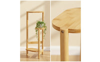 Natural Bamboo Plant Stand Indoor Tiered Plant Stand Outdoor Furniture Space-Saving for Living Room