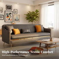 Nordic design & aesthetic Upholstered Settee Modern Design Sofa Easy to Clean Couch firm density Foam for Apartment Dwellers, homeowners, Young Adults, Living Room, Lounge Area, Office, Bedroom