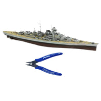 1:700 Naval Vessel Model Click-Together Design Warship Assembly Kit Includes Display Stand Assembly Kit for Collectors, Beginners, Decoration