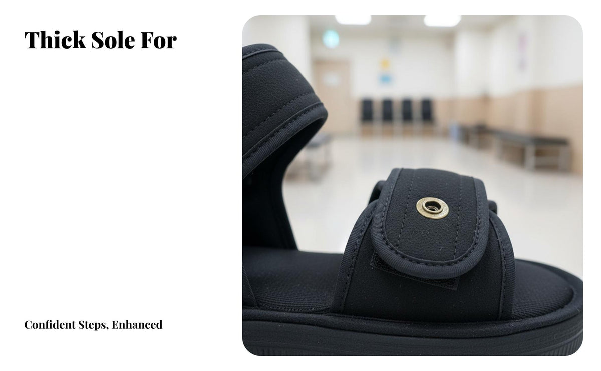 Safeguarding Foot Fracture Recovery Shoe Adjustable Straps Medical Shoe for Bandaged Foot Non-Skid Sole Ventilated Toe Cast Sandal Breathable Material for Patients, Adults, Seniors, Injury Rehabilitation, Indoors, Home, Outdoors