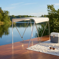 Boat Awning with Folding Frame Foldable Marine Boat Cover Resistant for Boaters