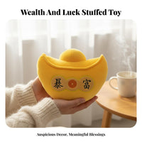 Gold Ingot Soft Ie Good Luck Attraction Chinese Wealth Symbol Pillow Gold Ingot Shaped Pillow Soft Material Soft Toy Cute Design