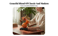 New Chinese Design Desktop Decoration Housewarming Gift Decorative Plate with Stand Chinese Character Decorative Plate Handmade