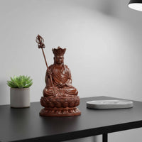 Lotus Pedestal Statue Crafted by Hand Seated Buddha Figurine Gift Suggestion