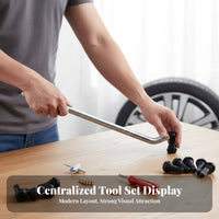 23pcs Universal Fit Tire Valve Stem Installation Tool Kit Multi-Functional Tire Valve Stem Tool Set Easy to Use for Mechanics, Car Owners, Garage
