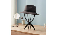 Easy Assembly Plastic Hairpiece Stand Stable Portable Hairpiece Head Stand Weighted Base Dome Top Hat Holder for Barbers, Hairstylists, Salon, Home