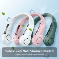 Quiet Operation Hands-Hands-Away Personal Fan Lightweight Hanging Neck Cooler Ergonomic Design for Travelers, Away Ice Workers, Travel