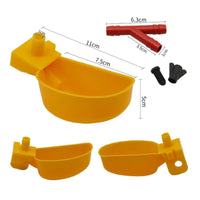 12 Pieces Bird Cup with Mounting Block Cage-Mounted Drinking Cup Easy to Install
