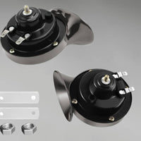 2 Pieces Universal Fit 12V Snail Audio Signal Device Easy Installation High Low Tone Audio Signal Device Set