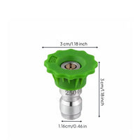 Stainless Steel Construction 1/4 Inch Quick Connect Nozzle Set Copper Core Pressure Washer Nozzle Tips
