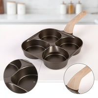 4-Cup Frying Pan Nonstick Egg Pan Ceramic Egg Skillet for Home Cooks, Families, Breakfast, Stovetop, Meal Prep